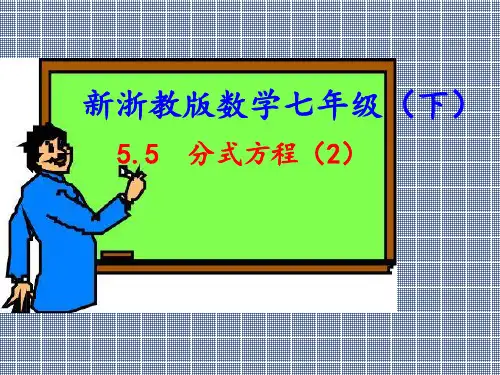 浙教版七年级下册课件;5.5分式方程(2)(共29张PPT)