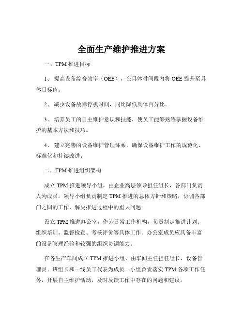 全面生产维护推进方案