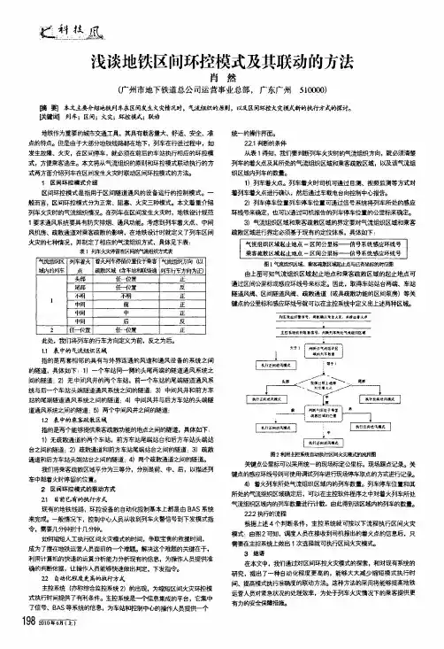 浅谈地铁区间环控模式及其联动的方法