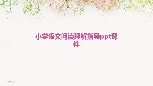 小学语文阅读理解指导ppt课件
