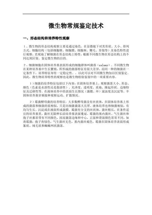 最新微生物常规鉴定技术
