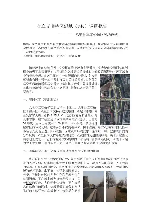 园林绿地-桥区绿地调研分析