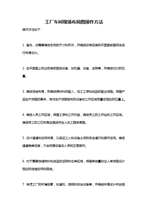 工厂车间现场布局图操作方法