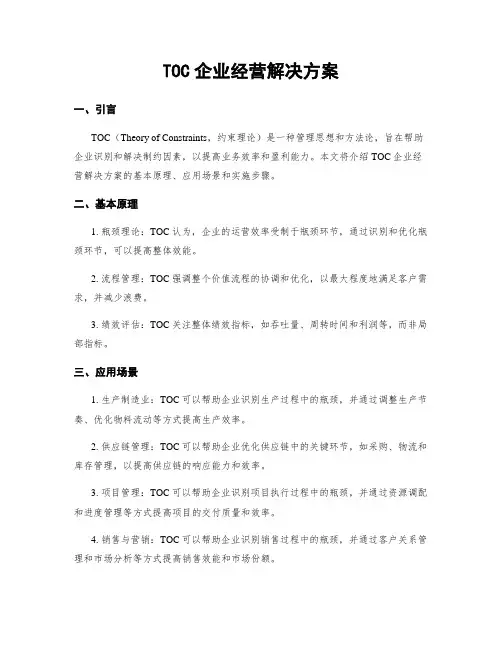 TOC企业经营解决方案