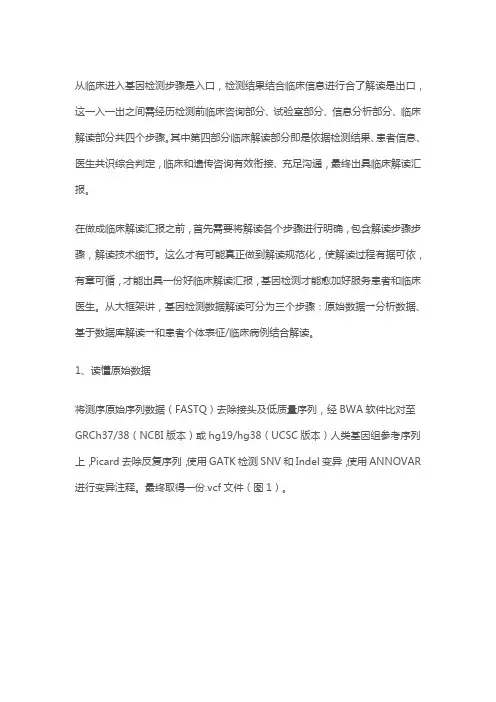 肿瘤基因检测的解读作业流程