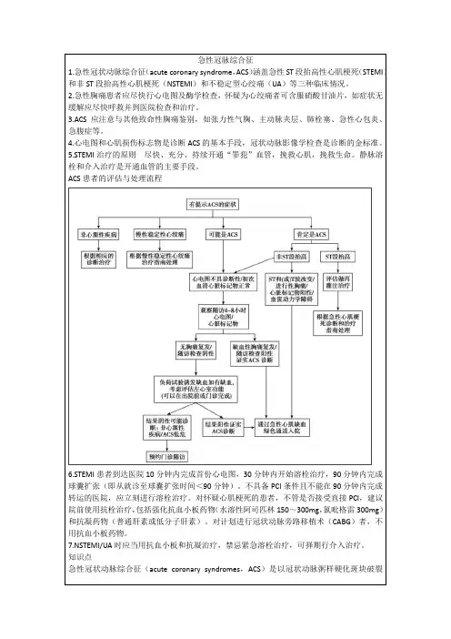 急性冠脉综合征
