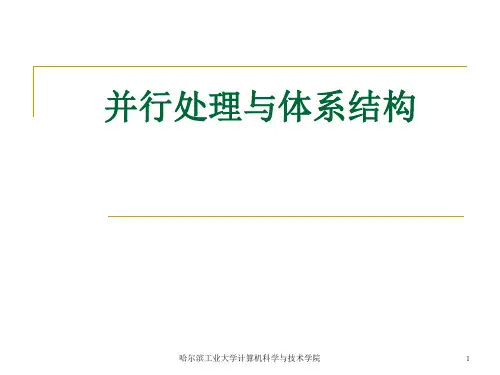 并行处理与体系结构