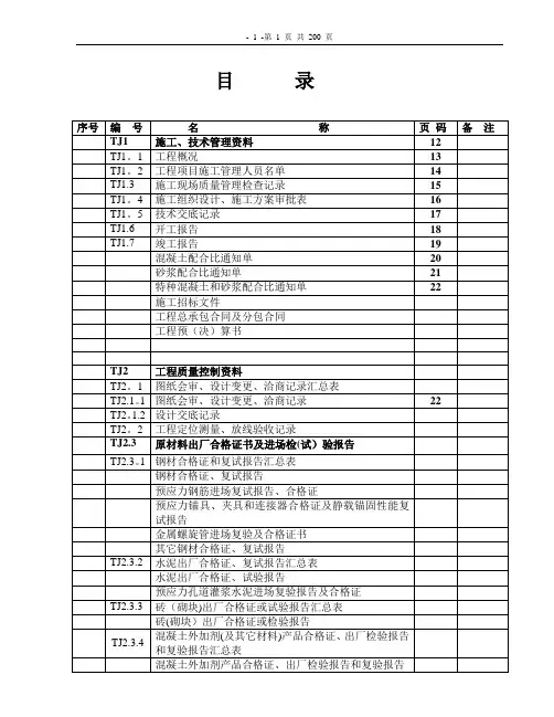 江苏省建筑工程施工质量验收资料(土建部分)