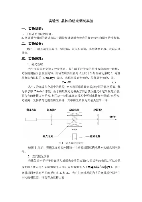 5实验五 晶体磁光调制实验
