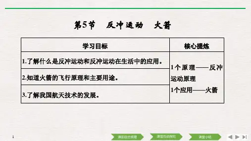 高中物理选修ppt推荐反冲运动火箭