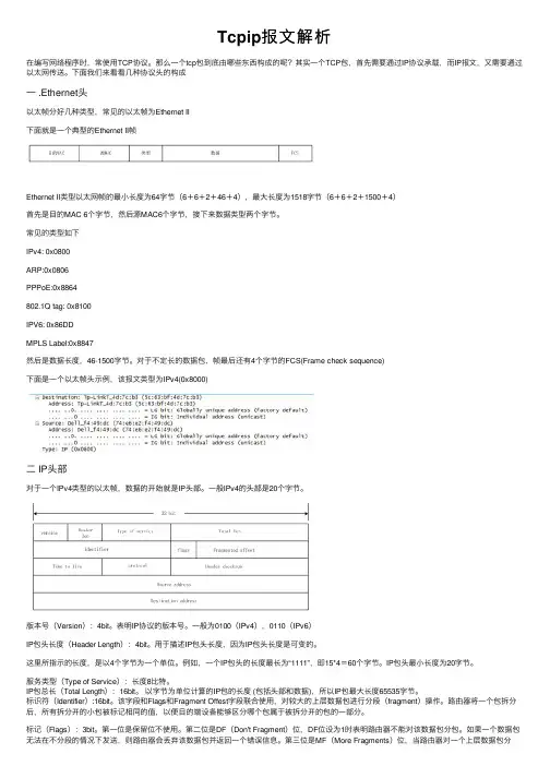 Tcpip报文解析