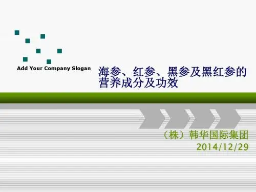 参的营养成分及功效讲义
