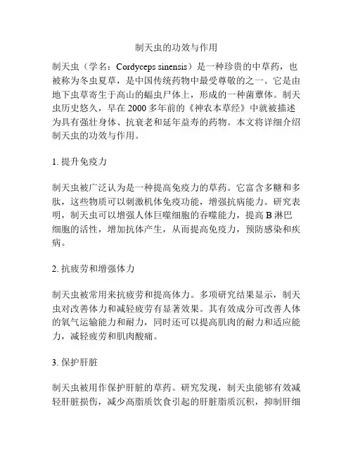 制天虫的功效与作用