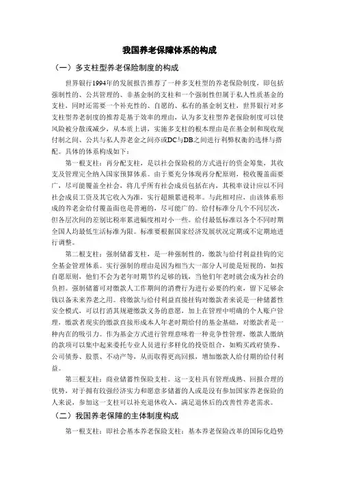 我国养老保障体系的构成