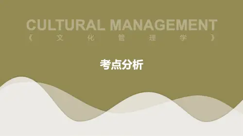 公共事业管理-文化管理-考点分析