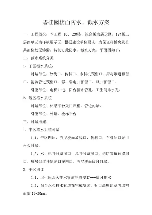 碧桂园楼面截水方案