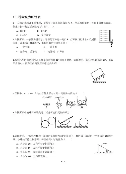 01常见的三种力