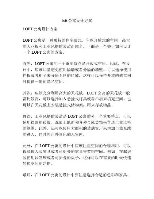 loft公寓设计方案