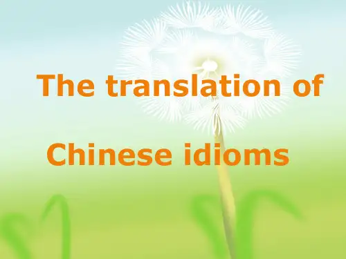 中国习语的英语翻译2