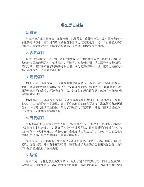 湛江历史总结