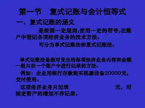 会计复式记账原理70页PPT