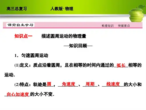 人教版高三物理课件匀速圆周运动