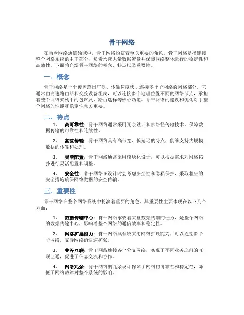 骨干网络资料