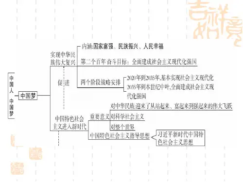 初中毕业道德与法治总复习精讲 第一篇 考点梳理 第七讲 中国人 中国梦(九上第八课)