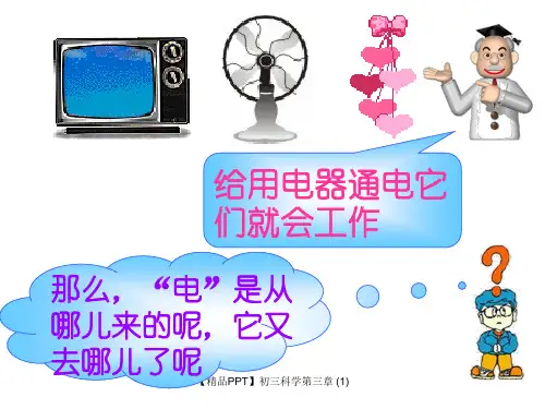 【精品PPT】初三科学第三章 (1)
