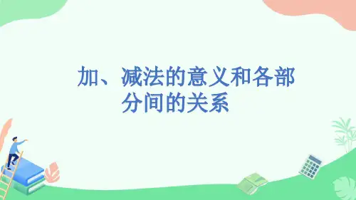 四年级数学下册加减法的意义和各部分间关系1课件人教版(9张PPT)