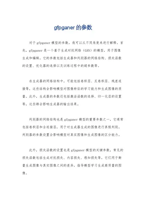 gfpganer的参数