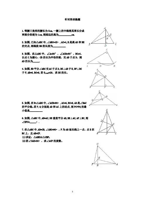 北师大版八年级数学易错题精选