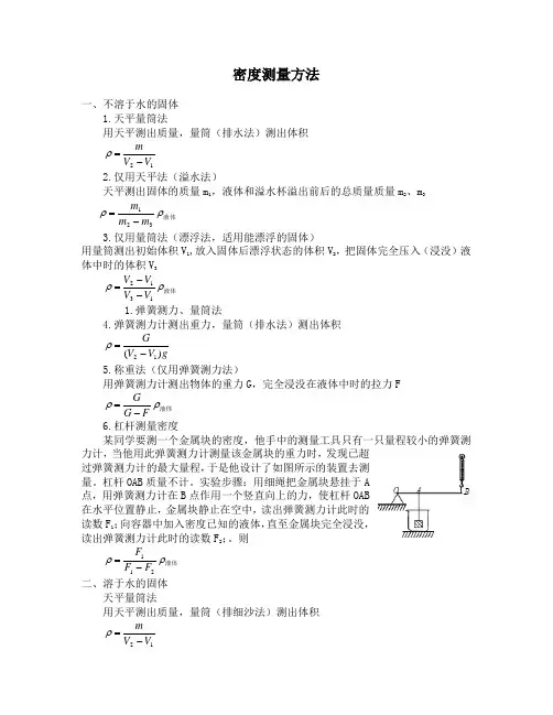 密度测量方法