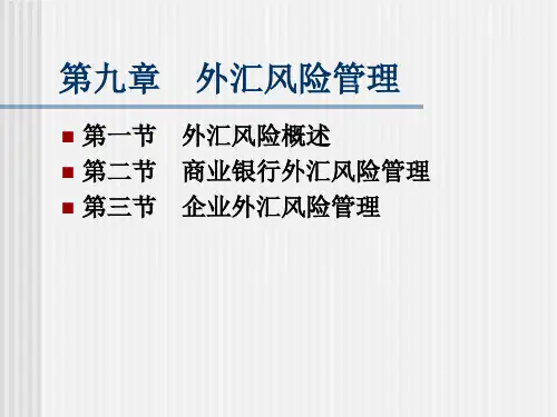 国际贸易与国际金融(第三版) 第九章   外汇风险管理