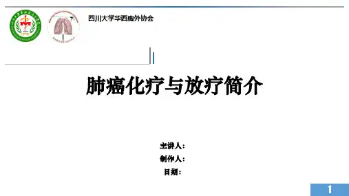 肺癌化疗与放疗简介---PPT精品课件