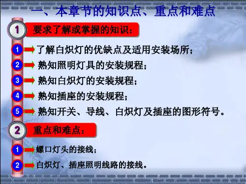 2.1照明线路及安装要求ppt课件