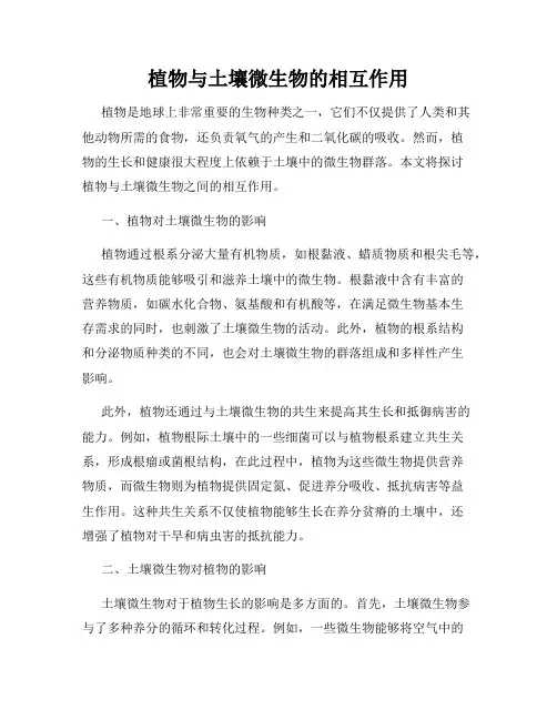 植物与土壤微生物的相互作用