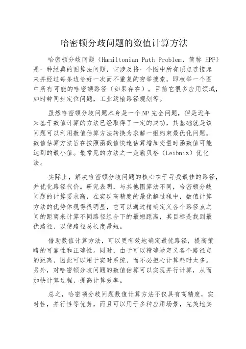 哈密顿分歧问题的数值计算方法