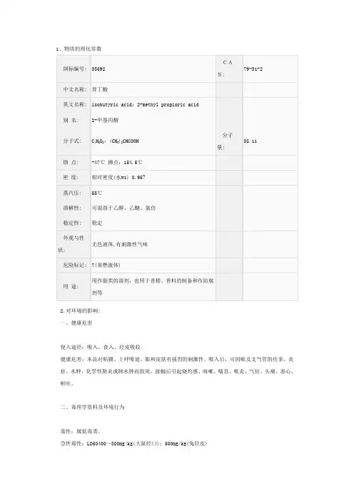 异丁酸
