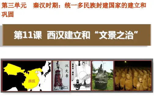 第11课  西汉建立和“文景之治” 课件(37张PPT)
