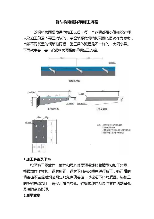 钢结构雨棚详细施工流程