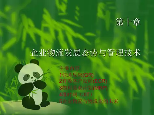 10第10章企业物流发展态势与管理技术(含案例1个)