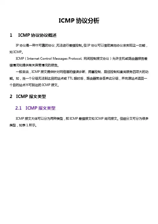 ICMP协议分析