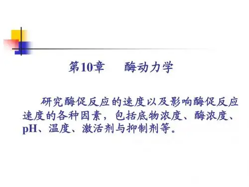 第9章__酶动力学