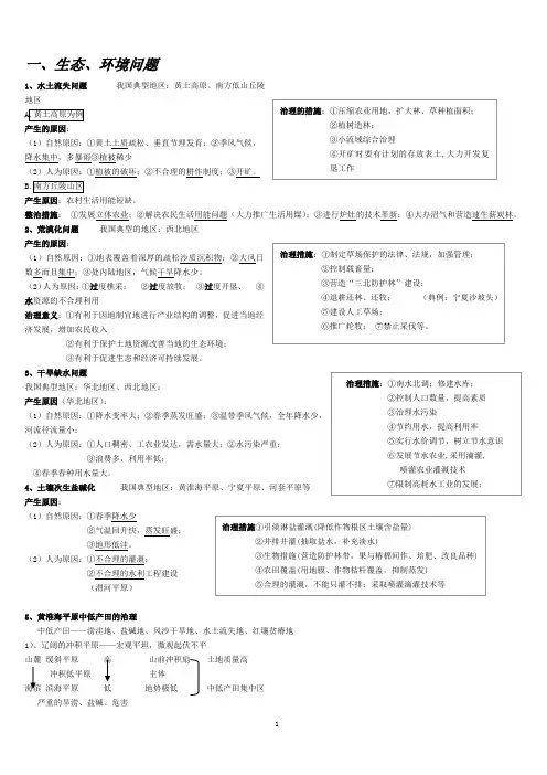 高考地理环境热点问题问题