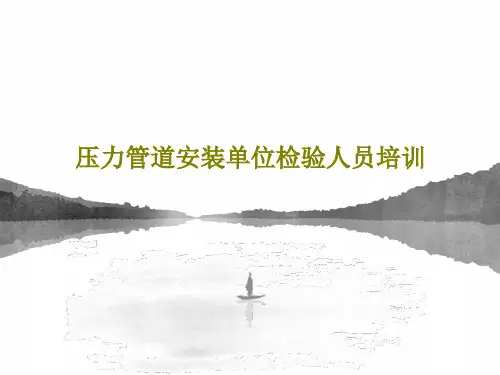 压力管道安装单位检验人员培训共66页文档