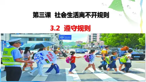 人教版道德与法治八年级上遵守规则课件(共18张PPT)