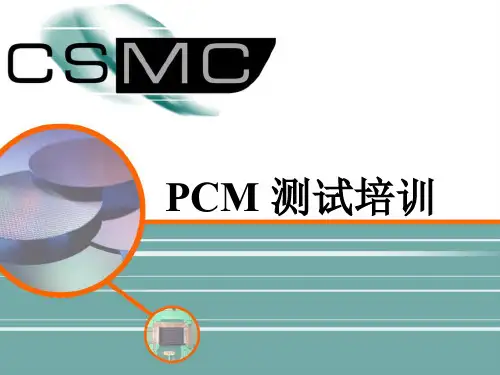 PCM测试培训资料全
