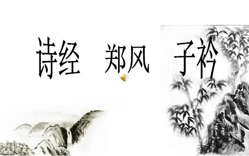 子衿(原创)PPT课件