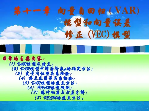 第十一章向量自回归VAR模型和向量误差修正VEC模型